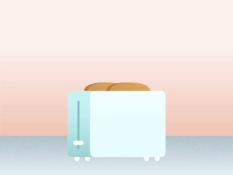 Feelin' toasty! animation bread breakfast illustration morning toast sandwich toast toaster