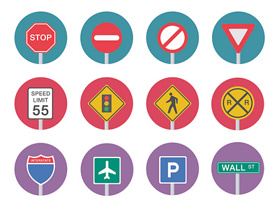 traffic sign icon illustration vector