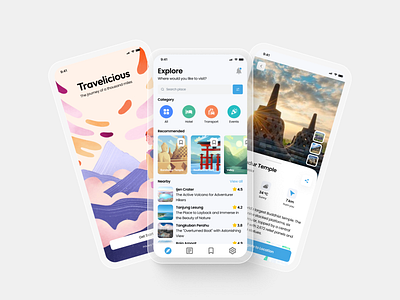 Travelicious - Travel App app booking event hotel mobile travel