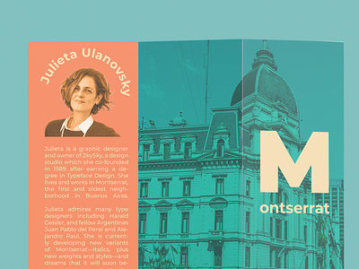 Montserrat Font Brochure brochure design graphic design indesign typography