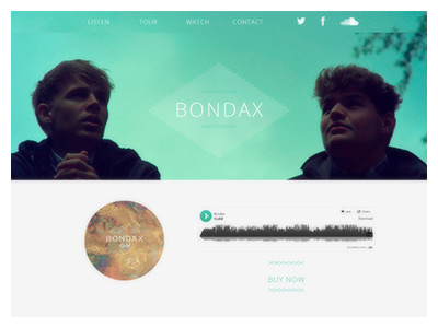 Bondax bondax full width green house music music one page responsive soundcloud website