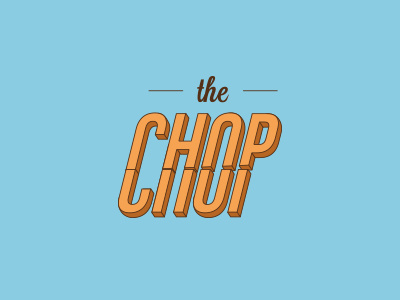 Chop Logo cartoon chop game illustration logo simple vector