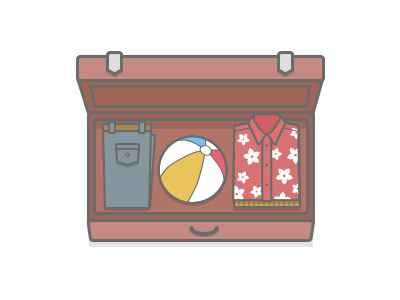 Packing Your Suitcase clothes holiday illustration packing simple suitcase vector