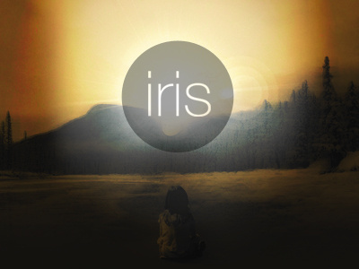 Iris Dribble iris landscape sepia sunset typography