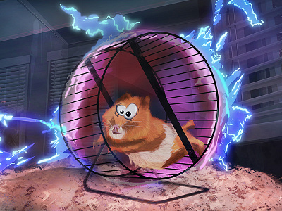 Squeekers: Time Traveler digital painting hammy hamster scad squeekers time travel