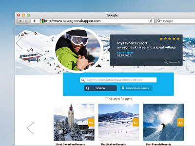 Another one bites the dust client rejected rejected ski slopes snowboard ui unused ux website winter