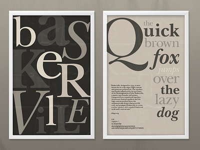 Baskerville Typeographic Poster baskerville font itc baskerville scad school type typeface typography