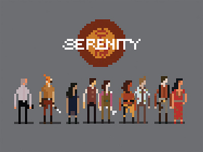 Serenity Crew badass cant take the sky from me firefly pixel pixel characters serenity the black the verse