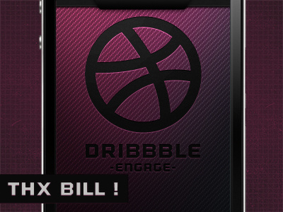 DRIBBBLE ALL THE THINGS! bill s kenny carbon fiber carbon fibre danny farmer dark debut dribble logo iphone outage outage font