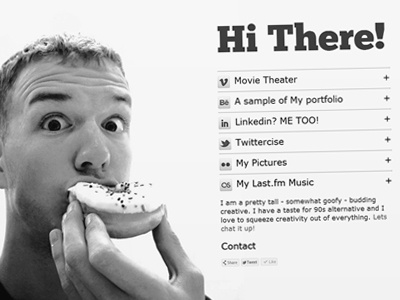Home Page (temp) black and white bw dannyfarmer.me donuts doughnuts flavors.me home page
