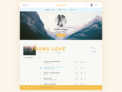 Inspo - Music Player clean design minimal music player ui web