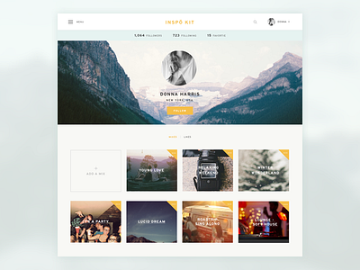 Inspo Profile clean design graphic design minimal ui web design