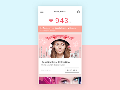 Beauty App app clean design makeup mobile product store ui ux