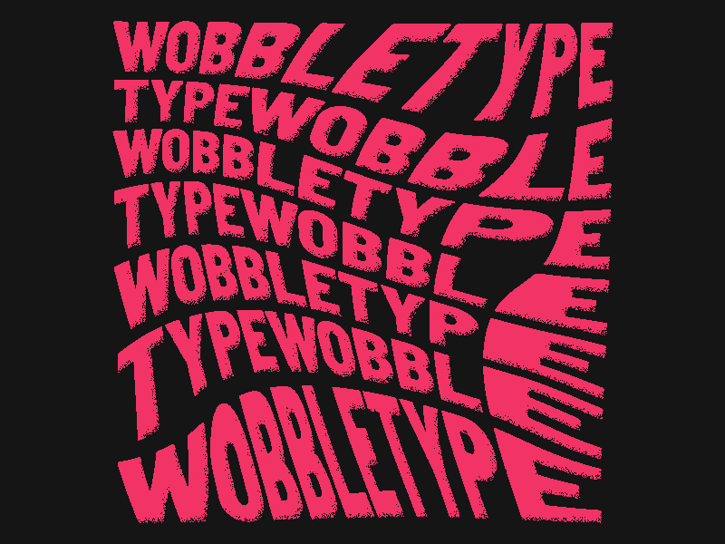 Wobbletype animation motiondesign motiongraphics typeanimation typography