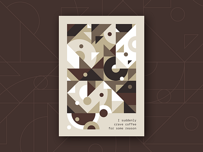 Coffee colored shapes abstract abstract design coffee geometric design illustration limited color palette minimalism poster poster design vector illustration