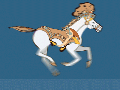 Egyptian Horse Run Cycle horse run cycle gif animation after effects loop blue running cycle