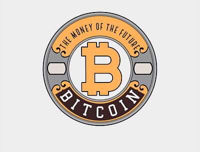 BITCOIN LOGO RETRO icon illustration logo logo design logomark logotype typography vector