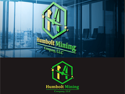 logo mining brand identity branding design icon logo logo hm logomark logotype mining logo typography vector