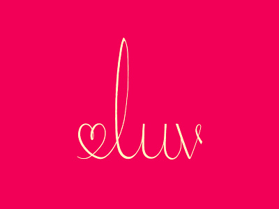 Luv cursive font hand lettering icon lettering love luv