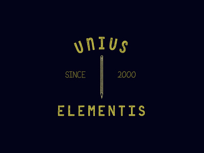 Unis Elementis - Digital Hand-Lettered Badge badge digital hand lettering drawing hand lettering handlettering illustration latin logo design shield