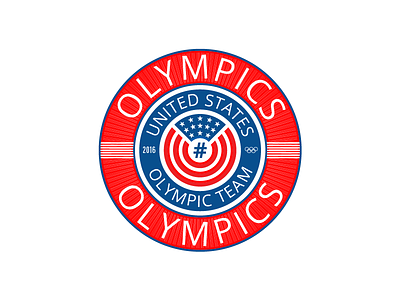 #Olympics Hashbadge badge flag font hashtag logo olympics patriotic social media typography usa