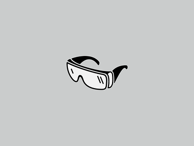 Fun Safety Goggles Icon black design glasses goggles icon logo mark safety symbol