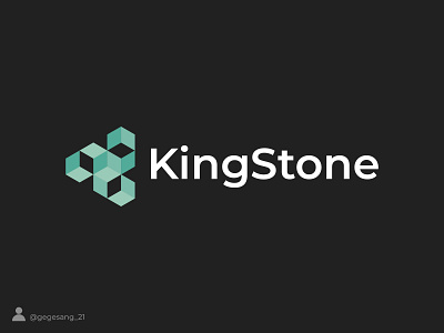 Kingstone logo branding branding design business logo flat logo illustration isometric logo logo design logo designer