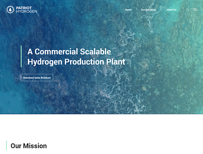 Patriot Hydrogen Landing Page Design adobe xd landing page design ui ui ux design web design website design