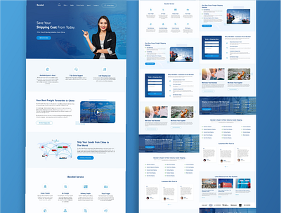 Bacolod Landing Page Design | Shipping Company Website adobe xd landing page design ui ui ux design web design website design