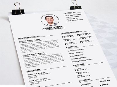 Simple Clean Resume Template