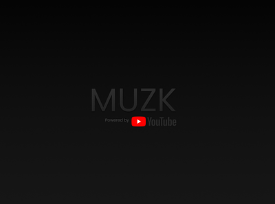 Muzk Touch Music Player - Splash Screen app black dark dark ui design figma figmadesign illustration interaction interaction design interface logo minimal ui ux