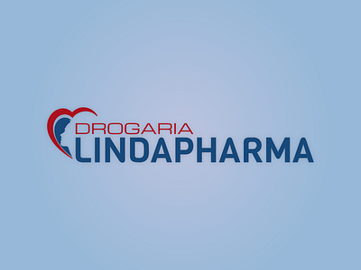 Drogaria Lindapharma logotype branding design icon illustration logo typography vector