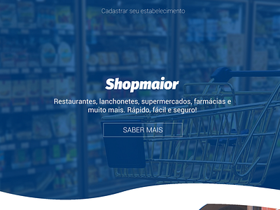 Shopmaior landing page - Descktop