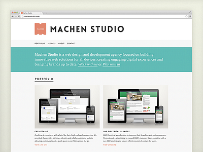 Machen Studio website launched! agency web web design