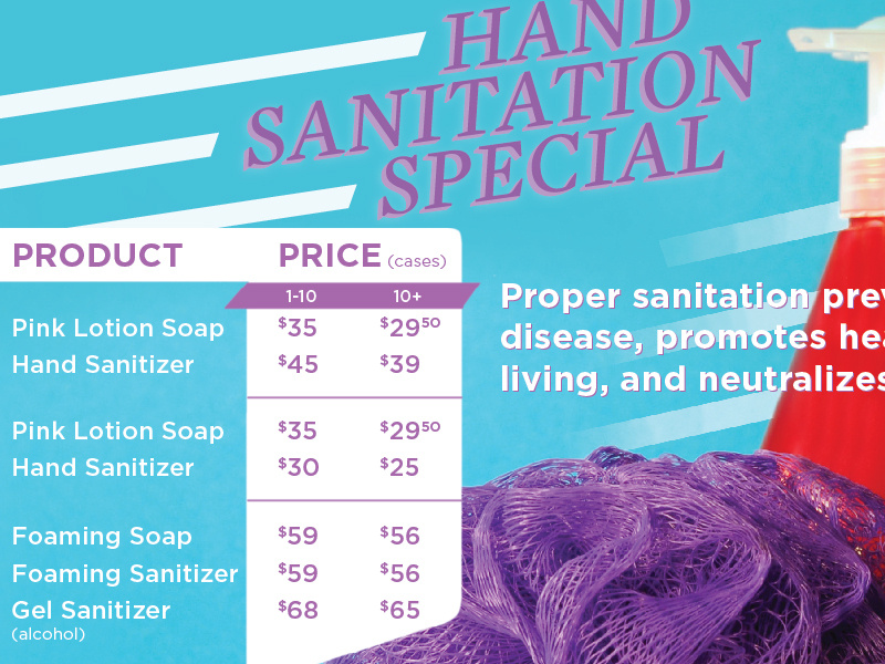 Hand Sanitation Special hand sanitizer lufa soap