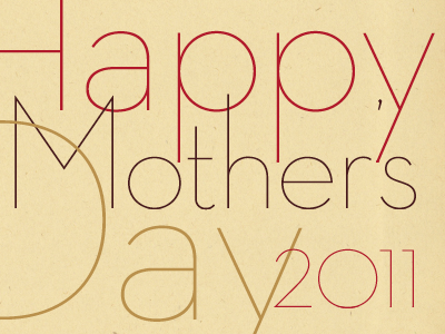 Mother's Day card mothers day thin typography