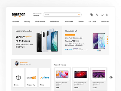 Amazon Landing Page Redesign amazon graphic design landing page product page redesign ui ux