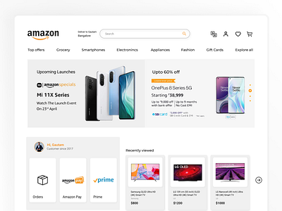 Amazon Landing Page Redesign