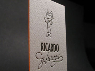 Letterpress Business Card with Avatar