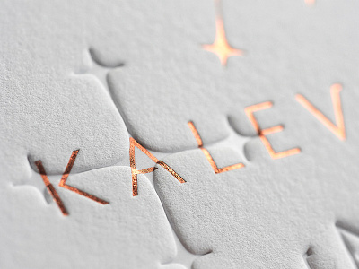 Letterpress Business Card Foil Overprint business card copper foil letterpress