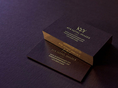 Dark burgundy business cards with gold edges