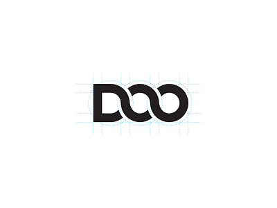 Doo black brand creative doo grid logo typo