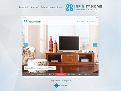 Developed a new website for "Infinity Home" coding design development furniture portfolio project webdesign website