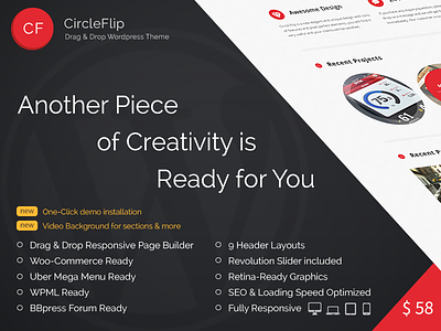CircleFlip Wordpress Responsive Theme design development themes websites wordpress wp