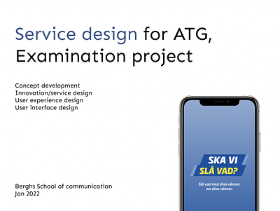 Service design - ATG concept development design thinking figma prototyping service design ui design ux