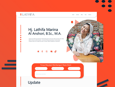 Lathifa Marina Personal Web Design design illustration ui ux