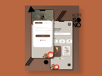 KOPI SONO - Apps Design app branding design ui ux