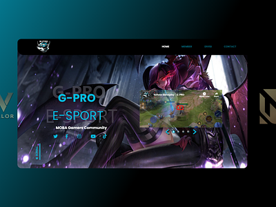 G-Pro E-sport - Landing page aov design esport games landingpage ml ui ux