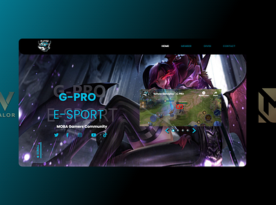 G-Pro E-sport - Landing page aov design esport games landingpage ml ui ux
