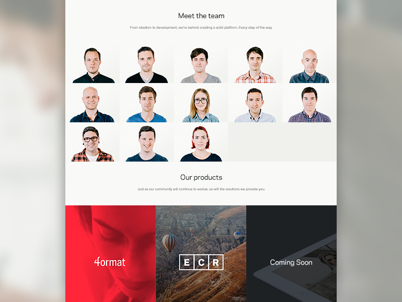 4ormat About about team web design products branding